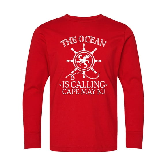 Inktastic Cape May New Jersey Long Sleeve Youth T-Shirt