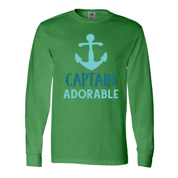 Inktastic Captain Adorable, Boat Anchor, Nautical - Blue Long Sleeve T-Shirt