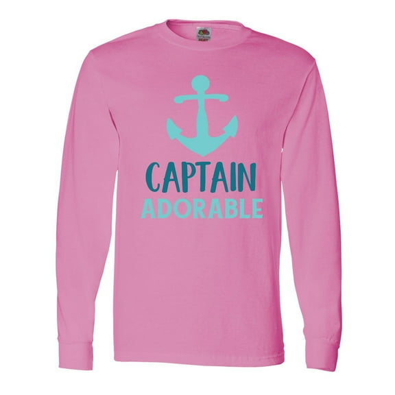 Inktastic Captain Adorable, Boat Anchor, Nautical - Blue Long Sleeve T-Shirt
