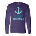 thumbnail image 1 of Inktastic Captain Adorable, Boat Anchor, Nautical - Blue Long Sleeve T-Shirt, 1 of 5