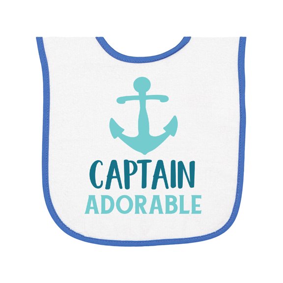 Inktastic Captain Adorable, Boat Anchor, Sailor, Sailing Baby Terry Cloth Bib