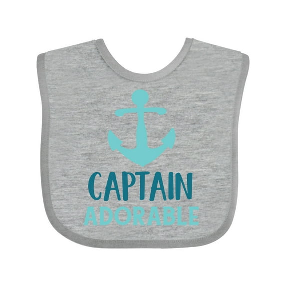 Inktastic Captain Adorable, Boat Anchor, Sailor, Sailing Boys Baby Bib