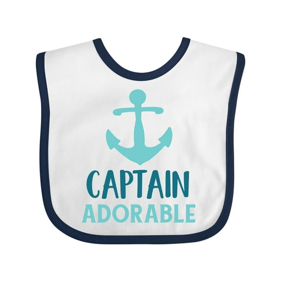 Inktastic Captain Adorable, Boat Anchor, Sailor, Sailing Boys Baby Bib