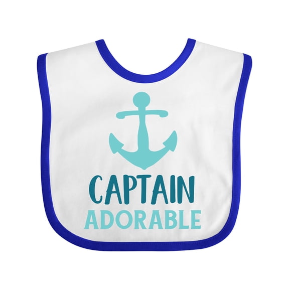 Inktastic Captain Adorable, Boat Anchor, Sailor, Sailing Boys Baby Bib
