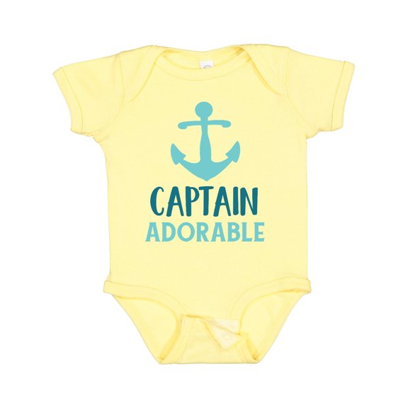 Inktastic Captain Adorable, Boat Anchor, Sailor, Sailing Boys Baby Bodysuit