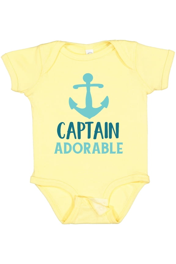 Captain Adorable, Boat Anchor, Sailor, Sailing Boys Baby Bodysuit