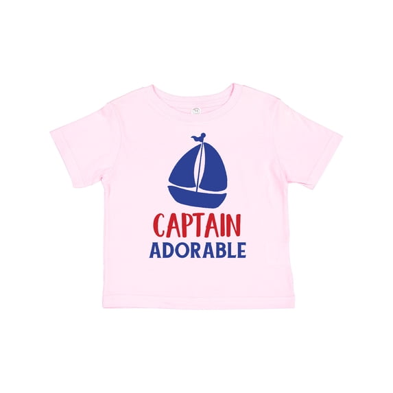 Inktastic Captain Adorable, Sail Boat, Sailing - Red Blue Boys Toddler T-Shirt