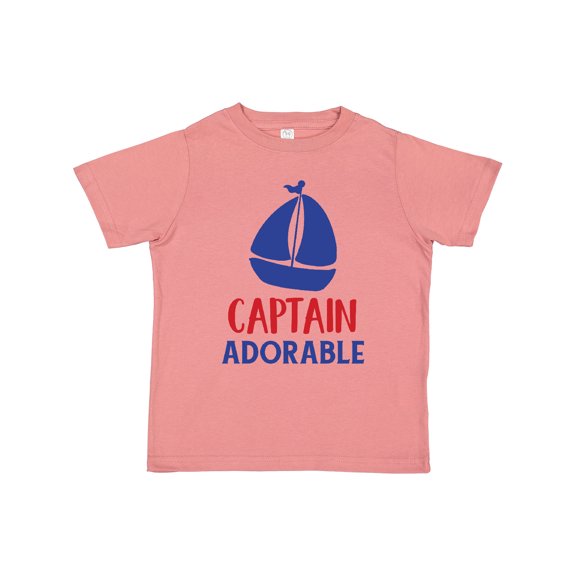 Inktastic Captain Adorable, Sail Boat, Sailing - Red Blue Boys Toddler T-Shirt