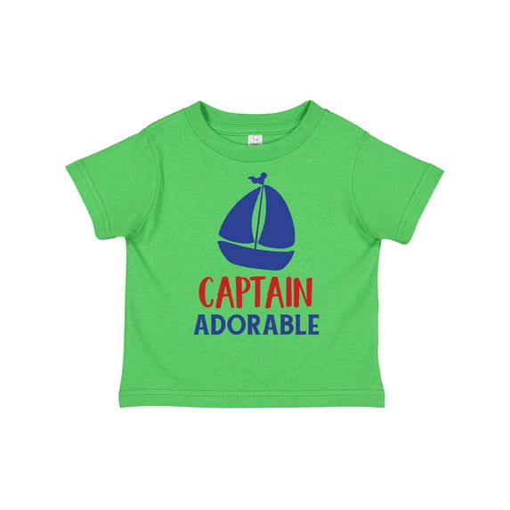 Inktastic Captain Adorable, Sail Boat, Sailing - Red Blue Boys Toddler T-Shirt