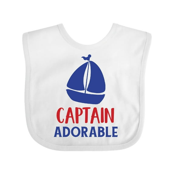 Inktastic Captain Adorable, Sailing Boat, Sailor, Sailing Boys Baby Bib