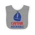 thumbnail image 1 of Inktastic Captain Adorable, Sailing Boat, Sailor, Sailing Boys Baby Bib, 1 of 4