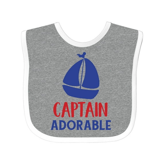 Inktastic Captain Adorable, Sailing Boat, Sailor, Sailing Boys Baby Bib