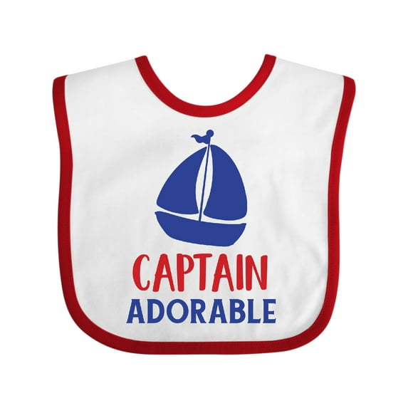 Inktastic Captain Adorable, Sailing Boat, Sailor, Sailing Boys Baby Bib