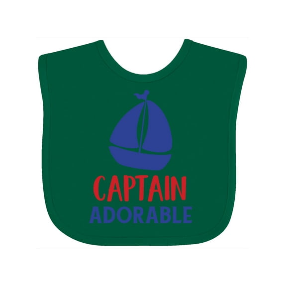 Inktastic Captain Adorable, Sailing Boat, Sailor, Sailing Boys Baby Bib