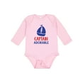 thumbnail image 1 of Inktastic Captain Adorable, Sailing Boat, Sailor, Sailing Boys Long Sleeve Baby Bodysuit, 1 of 5