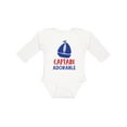 thumbnail image 1 of Inktastic Captain Adorable, Sailing Boat, Sailor, Sailing Boys Long Sleeve Baby Bodysuit, 1 of 5