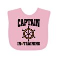 thumbnail image 1 of Inktastic Captain in Training Boys or Girls Baby Bib, 1 of 4