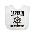 thumbnail image 1 of Inktastic Captain in Training Boys or Girls Baby Bib, 1 of 4