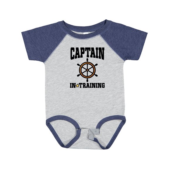 Inktastic Captain in Training Boys or Girls Baby Bodysuit