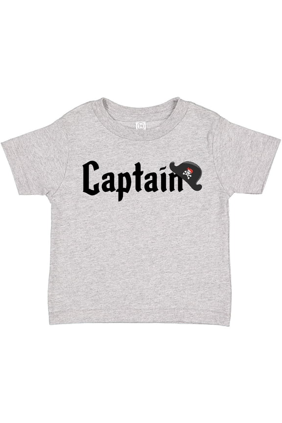 Captain with Pirate Hat Boys or Girls Toddler T-Shirt