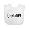 thumbnail image 1 of Inktastic Captain with pirate hat Boys or Girls Baby Bib, 1 of 4