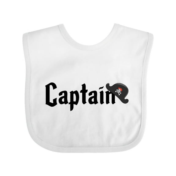 Inktastic Captain with pirate hat Boys or Girls Baby Bib
