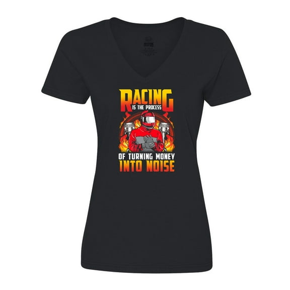 Inktastic Car Racing Funny Rally Women's V-Neck T-Shirt