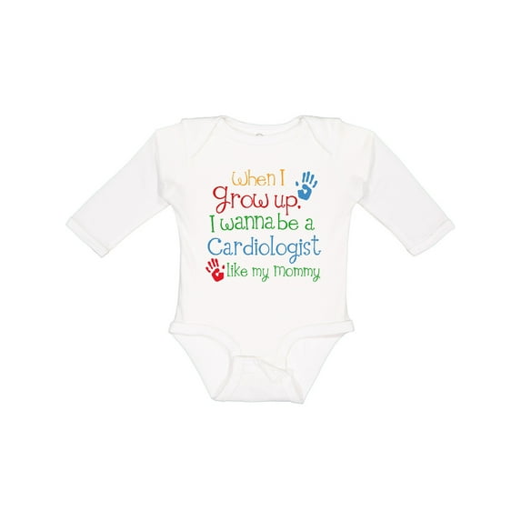 Inktastic Cardiologist Like Mommy Boys or Girls Long Sleeve Baby Bodysuit