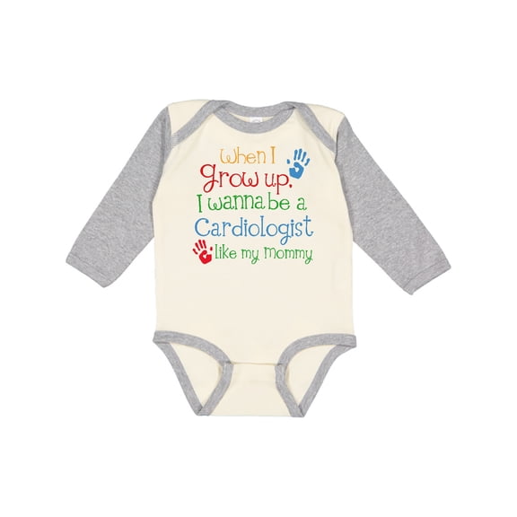 Inktastic Cardiologist Like Mommy Boys or Girls Long Sleeve Baby Bodysuit