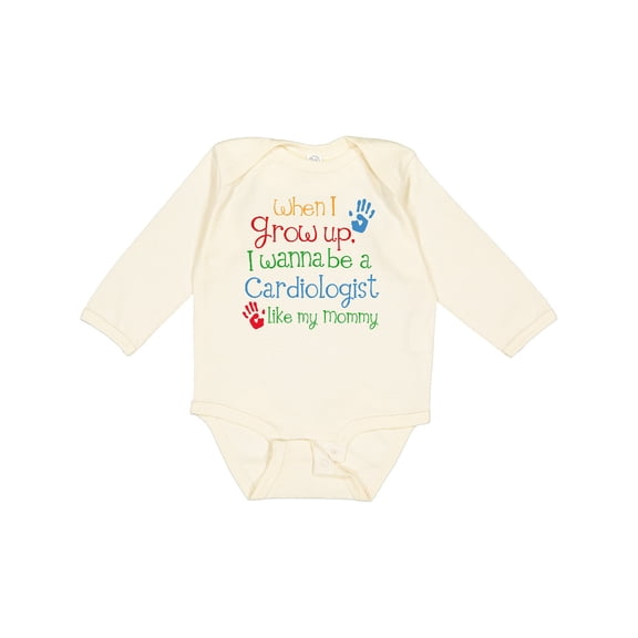 Inktastic Cardiologist Like Mommy Boys or Girls Long Sleeve Baby Bodysuit