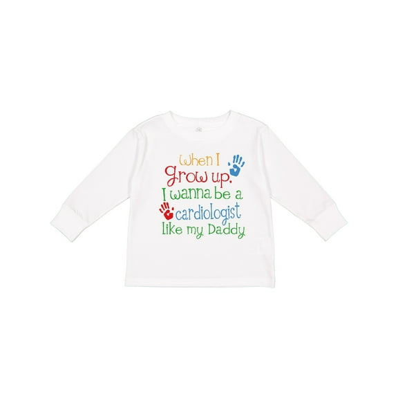 Inktastic Cardiologist like Daddy Boys or Girls Long Sleeve Toddler T-Shirt
