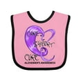 thumbnail image 1 of Inktastic Care, Support, Cure- Alzheimers Awareness Boys or Girls Baby Bib, 1 of 4