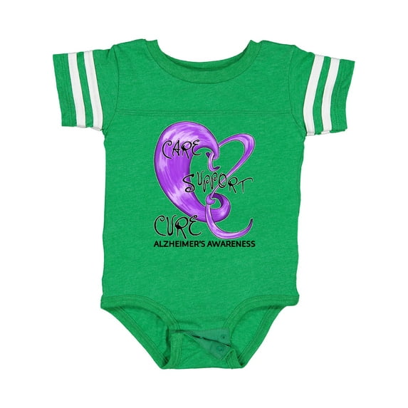 Inktastic Care, Support, Cure- Alzheimers Awareness Boys or Girls Baby Bodysuit