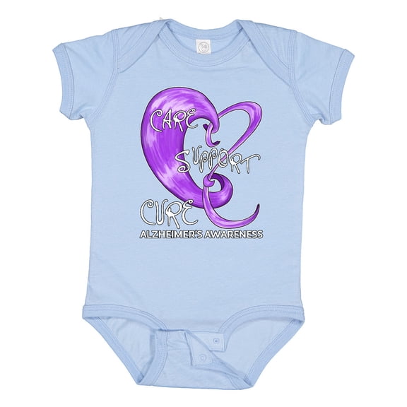 Inktastic Care, Support, Cure- Alzheimers Awareness Boys or Girls Baby Bodysuit