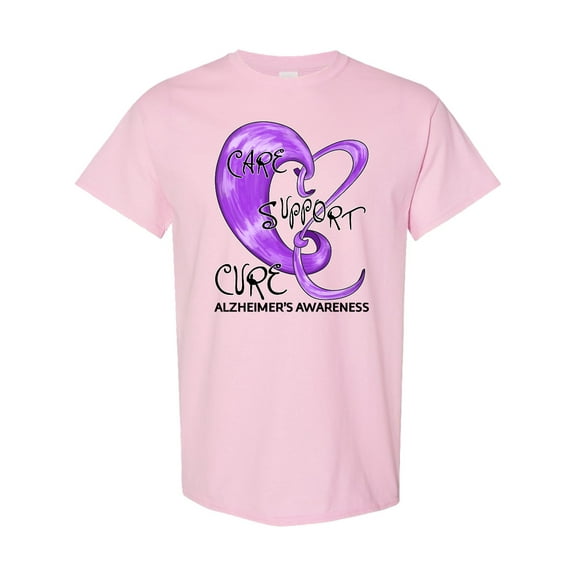Inktastic Care, Support, Cure Alzheimers Awareness T-Shirt