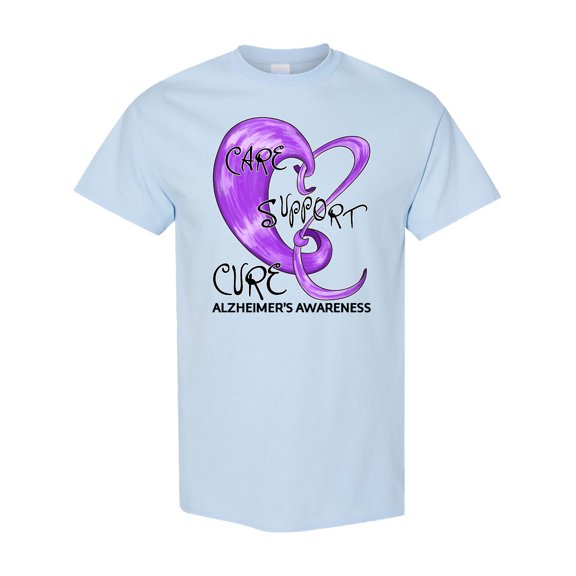 Inktastic Care, Support, Cure Alzheimers Awareness T-Shirt