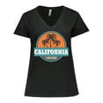 thumbnail image 1 of Inktastic Carlsbad California Women's Plus Size V-Neck T-Shirt, 1 of 5