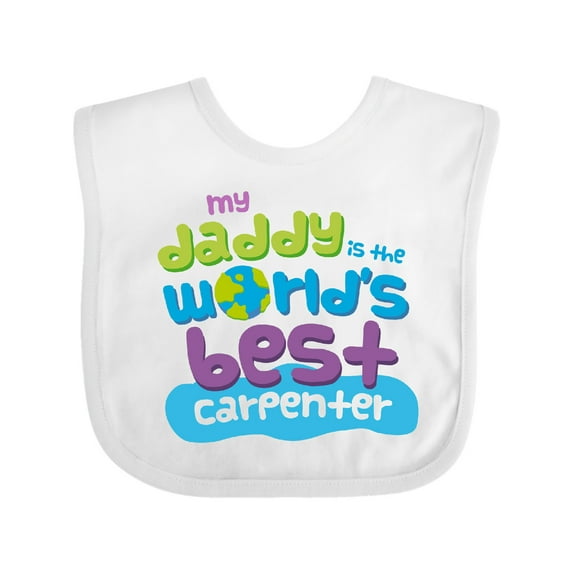 Inktastic Carpenter Daddy for Son Boys Baby Bib