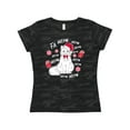 thumbnail image 1 of Inktastic Cat Christmas Music with Santa Hat Women's T-Shirt, 1 of 5