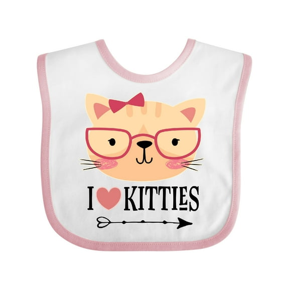 Inktastic Cat Lover I Love Kitties Girls Baby Bib
