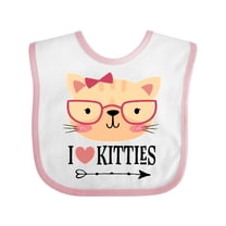 Inktastic Cat Lover I Love Kitties Girls Baby Bib