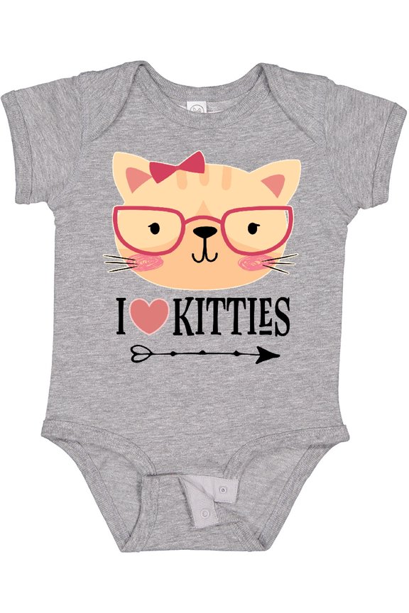 Cat Lover I Love Kitties Girls Baby Bodysuit