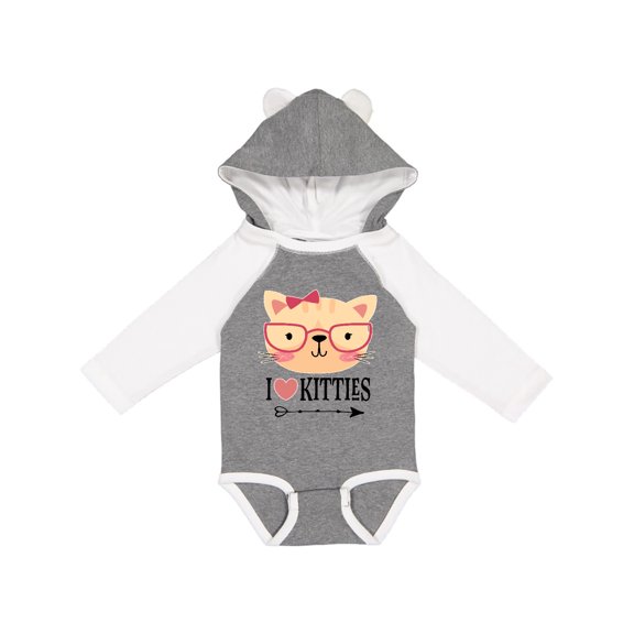 Inktastic Cat Lover I Love Kitties Girls Long Sleeve Baby Bodysuit