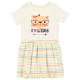 thumbnail image 1 of Inktastic Cat Lover I Love Kitties Girls Toddler Dress, 1 of 5