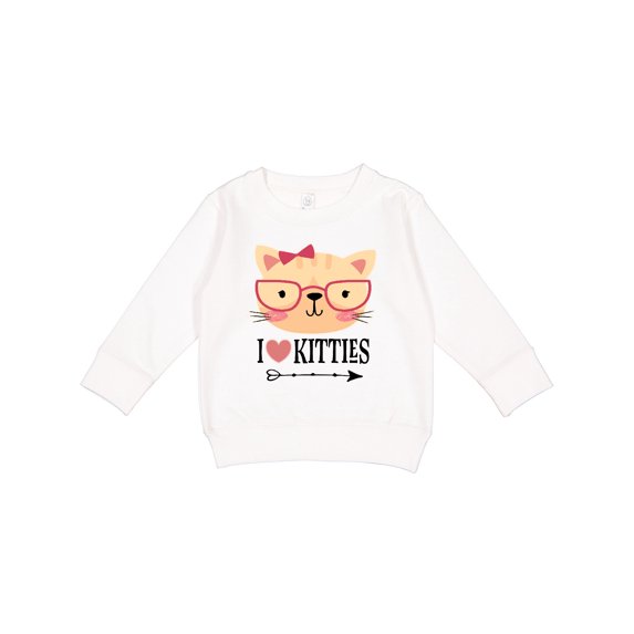 Inktastic Cat Lover I Love Kitties Toddler Sweatshirt