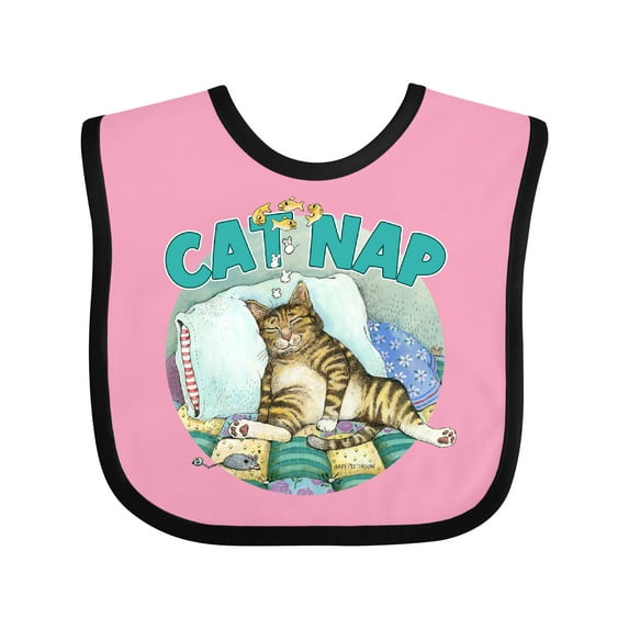 Inktastic Cat Nap Cute Sleeping Cat Boys or Girls Baby Bib