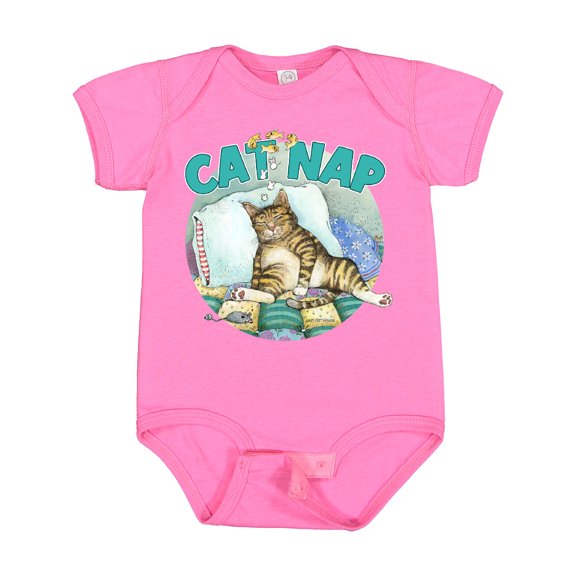 Inktastic Cat Nap Cute Sleeping Cat Boys or Girls Baby Bodysuit