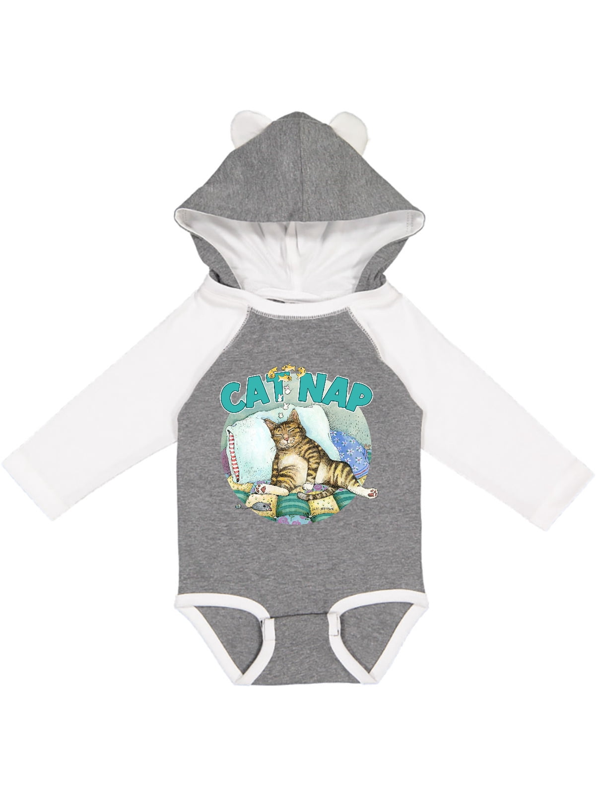 Inktastic Cat Nap Cute Sleeping Cat Boys or Girls Long Sleeve Baby Bodysuit