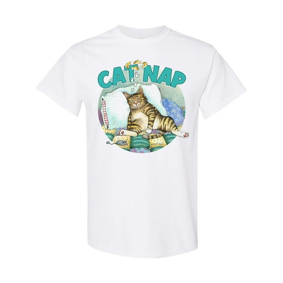 Inktastic Cat Nap Cute Sleeping Cat T-Shirt