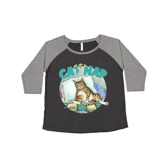 Inktastic Cat Nap Cute Sleeping Cat Women's Plus Size T-Shirt
